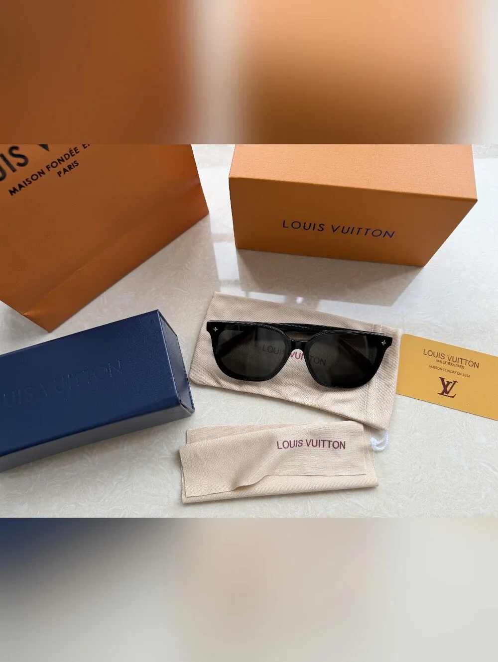 Louis Vuitton Black Women's Square Sunglasses